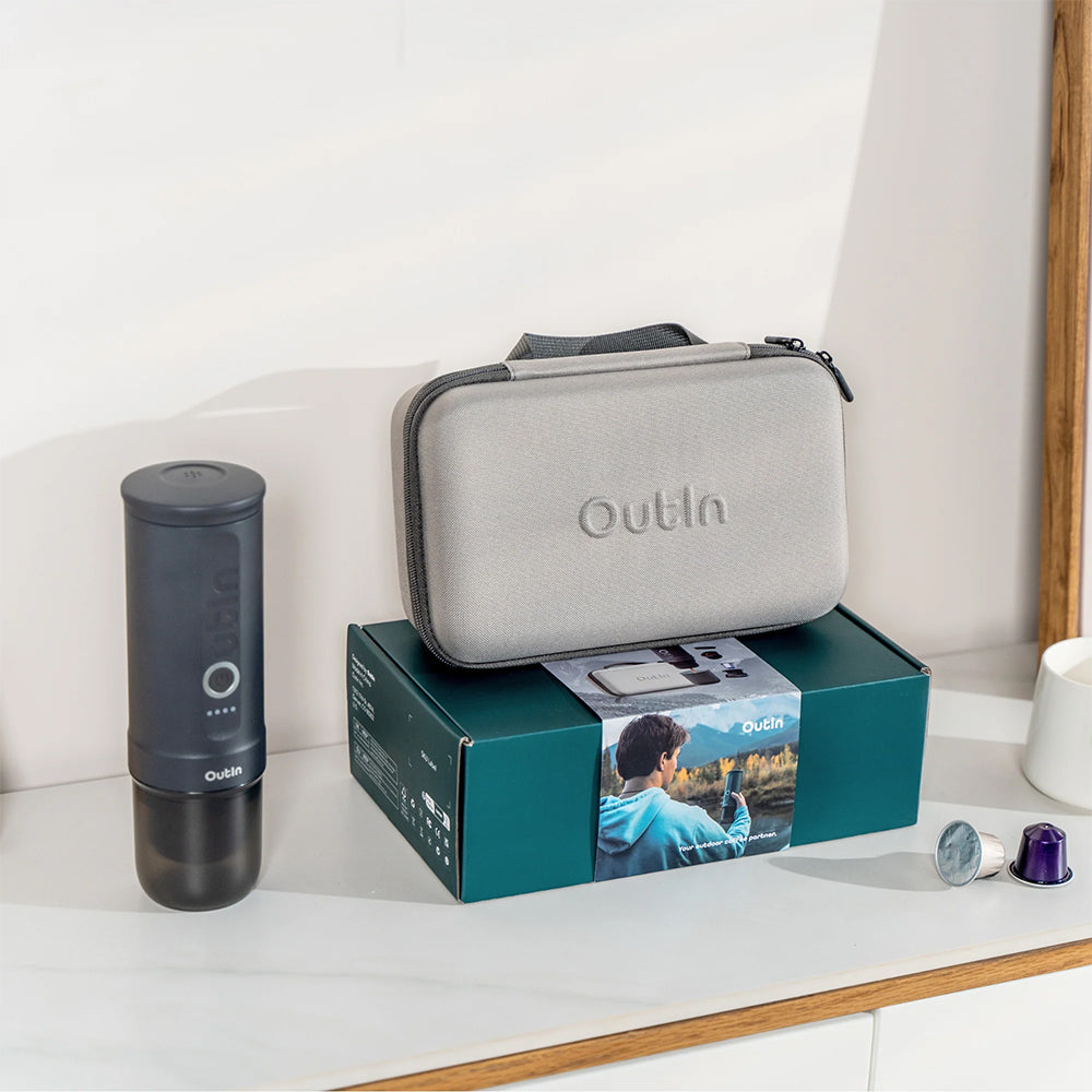 OutIn Traveler Nano Portable Espresso Machine Gift Set (Space Grey)